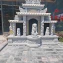 山南芝麻白中国黑石材套墓 花岗岩墓碑