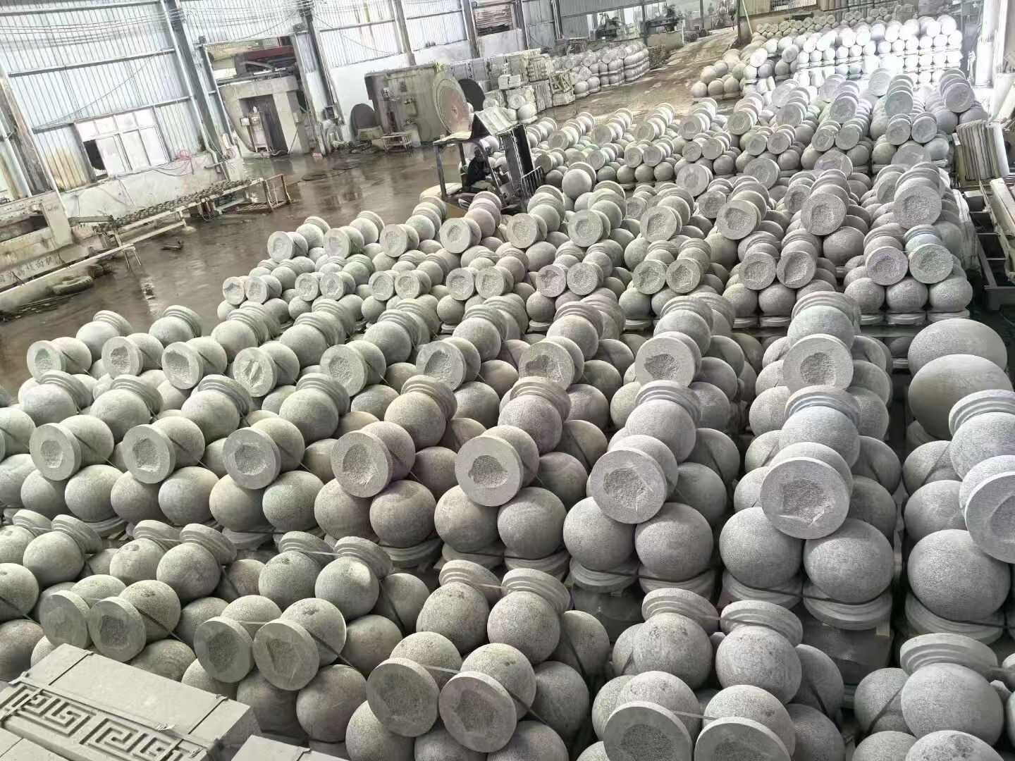 山南芝麻白圆球 石球 挡车球